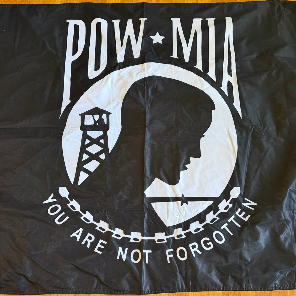 POW MIA Flag Unisex Large Black You Are Not Forgotten Banner FLAG